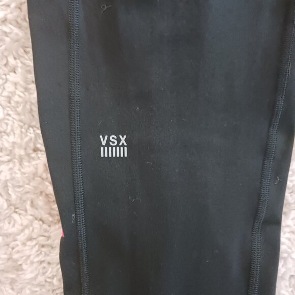 Victoria's Secret VSX Sport  Leggings Logo Womens Large Black Workout Activewear - Picture 6 of 9